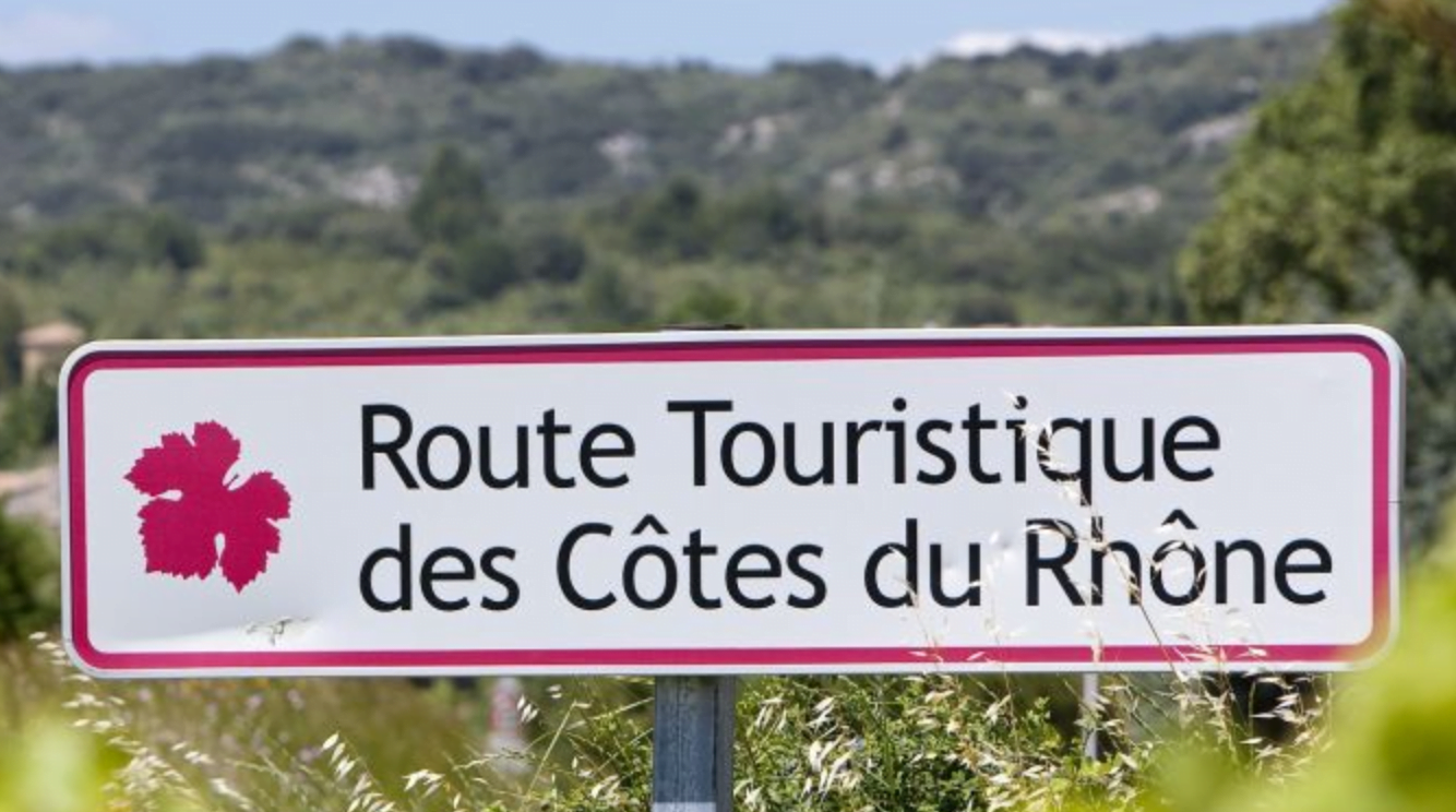 [road sign for wine route cotes du rhone] Places to Visit in southern France, Places to Visit in France, Best Places to Visit France, best places to visit in France, Best cities to visit in France French villages, most beautiful villages in France, Wine regions of France, wine tourism in France, French wine country, france wine tours, visit French wine country, French wine country map Where to visit in south of france, southern france itinerary, visit southern france