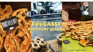 [3 images of a savory provencal shaped like the head of wheat] Fugas bread, Fougasse, Fougasse bread, Fougasse olive bread, Fougasse aux lardons, Panis focacius Savory flatbread, French Focaccia, Provencal cuisine, Provencal bread, Provençal bread, fougasse pronunciation