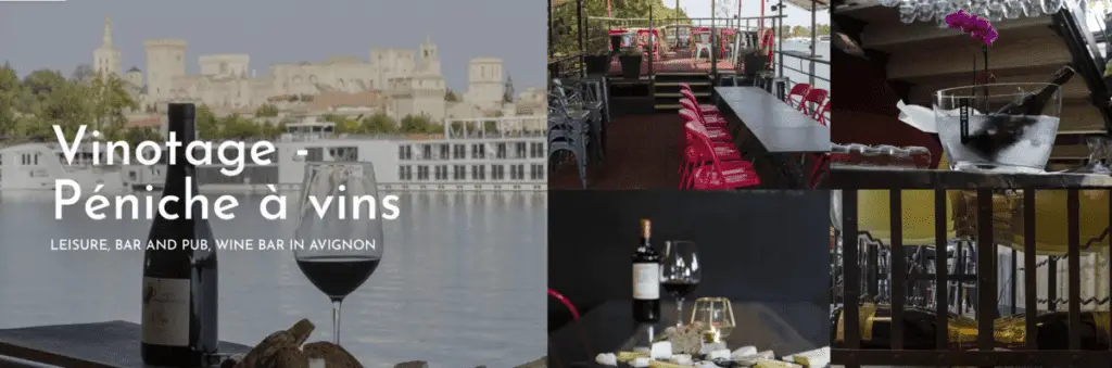[compilations of images from a large barge with a view of the Avignon] Avignon Wine Tour, Avignon Popes, Avignon Map France, Wine tasting in Avgnon