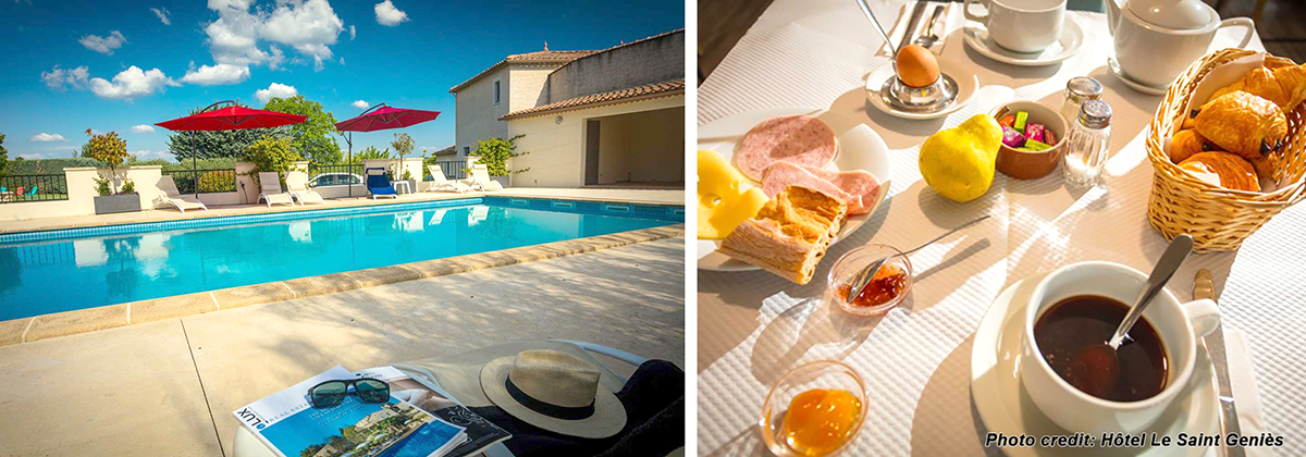 [hotel saint genies accomodation in south of france with pool good for familes bear Uzes center]
